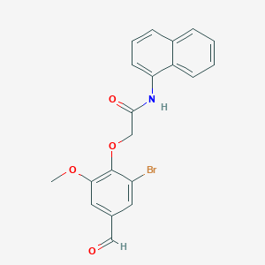 2-(2-bromo-4-formyl-6-methoxyphenoxy)-N-(naphthalen-1-yl)acetamide - 692279-89-3