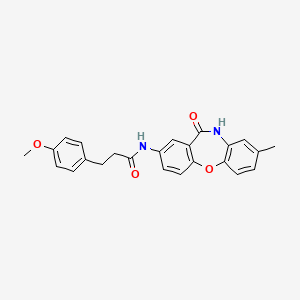 3-(4-methoxyphenyl)-N-(8-methyl-11-oxo-10,11-dihydrodibenzo[b,f][1,4]oxazepin-2-yl)propanamide - 922083-22-5