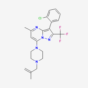 1-[3-(2-CHLOROPHENYL)-5-METHYL-2-(TRIFLUOROMETHYL)PYRAZOLO[1,5-A]PYRIMIDIN-7-YL]-4-(2-METHYLPROP-2-EN-1-YL)PIPERAZINE - 932988-34-6