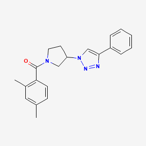 (2,4-dimethylphenyl)(3-(4-phenyl-1H-1,2,3-triazol-1-yl)pyrrolidin-1-yl)methanone - 2034303-08-5