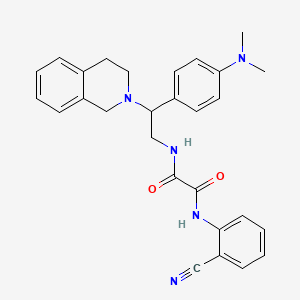 N1-(2-cyanophenyl)-N2-(2-(3,4-dihydroisoquinolin-2(1H)-yl)-2-(4-(dimethylamino)phenyl)ethyl)oxalamide - 941914-47-2