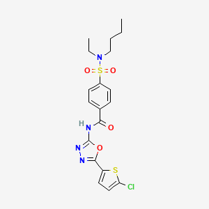 4-[butyl(ethyl)sulfamoyl]-N-[5-(5-chlorothiophen-2-yl)-1,3,4-oxadiazol-2-yl]benzamide - 533872-22-9