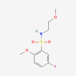 5-fluoro-2-methoxy-N-(2-methoxyethyl)benzenesulfonamide - 691381-45-0