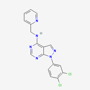 1-(3,4-dichlorophenyl)-N-(pyridin-2-ylmethyl)-1H-pyrazolo[3,4-d]pyrimidin-4-amine - 872621-73-3