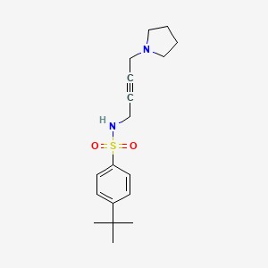 4-(tert-butyl)-N-(4-(pyrrolidin-1-yl)but-2-yn-1-yl)benzenesulfonamide - 1421521-97-2