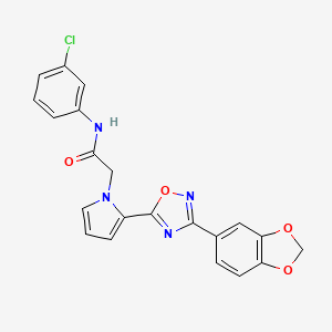 2-{2-[3-(1,3-benzodioxol-5-yl)-1,2,4-oxadiazol-5-yl]-1H-pyrrol-1-yl}-N-(3-chlorophenyl)acetamide - 1261005-01-9