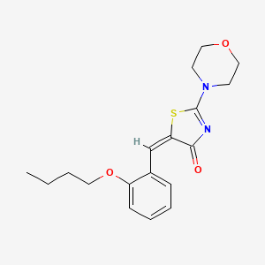 (5E)-5-(2-butoxybenzylidene)-2-(morpholin-4-yl)-1,3-thiazol-4(5H)-one - 383895-46-3