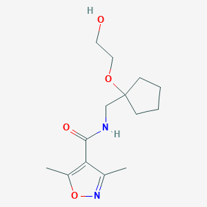 N-((1-(2-hydroxyethoxy)cyclopentyl)methyl)-3,5-dimethylisoxazole-4-carboxamide - 2195939-63-8