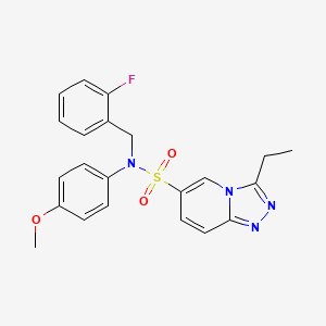 3-ethyl-N-[(2-fluorophenyl)methyl]-N-(4-methoxyphenyl)-[1,2,4]triazolo[4,3-a]pyridine-6-sulfonamide - 1251653-68-5