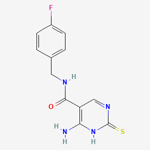 4-amino-N-(4-fluorobenzyl)-2-mercaptopyrimidine-5-carboxamide - 1260930-71-9