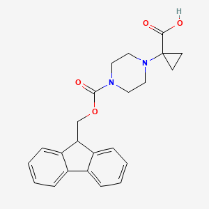 1-[4-(9H-Fluoren-9-ylmethoxycarbonyl)piperazin-1-yl]cyclopropane-1-carboxylic acid - 2344681-30-5