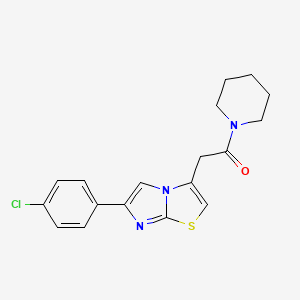 2-(6-(4-Chlorophenyl)imidazo[2,1-b]thiazol-3-yl)-1-(piperidin-1-yl)ethanone - 897458-23-0