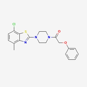 1-[4-(7-chloro-4-methyl-1,3-benzothiazol-2-yl)piperazin-1-yl]-2-phenoxyethan-1-one - 897488-16-3
