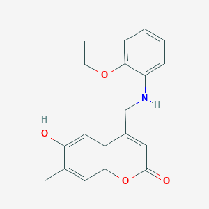 4-(((2-ethoxyphenyl)amino)methyl)-6-hydroxy-7-methyl-2H-chromen-2-one - 859112-52-0