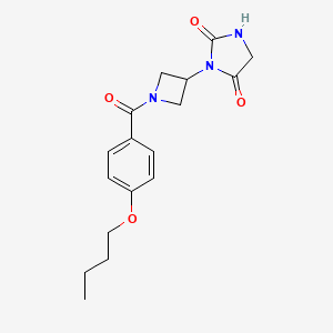 3-[1-(4-Butoxybenzoyl)azetidin-3-yl]imidazolidine-2,4-dione - 2034317-48-9