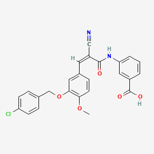 3-[[(Z)-3-[3-[(4-Chlorophenyl)methoxy]-4-methoxyphenyl]-2-cyanoprop-2-enoyl]amino]benzoic acid - 380561-18-2