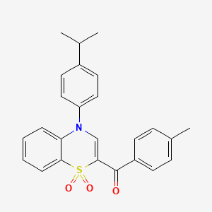 [4-(4-isopropylphenyl)-1,1-dioxido-4H-1,4-benzothiazin-2-yl](4-methylphenyl)methanone - 1114886-24-6