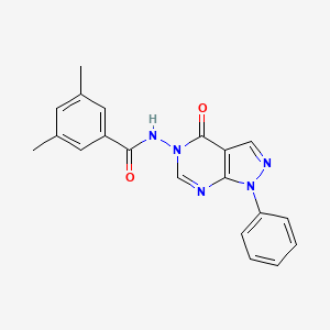 3,5-dimethyl-N-(4-oxo-1-phenyl-1H-pyrazolo[3,4-d]pyrimidin-5(4H)-yl)benzamide - 899945-92-7