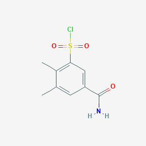5-Carbamoyl-2,3-dimethylbenzene-1-sulfonyl chloride - 1462994-43-9