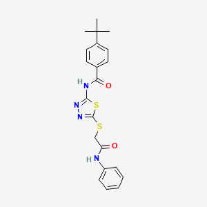 4-(tert-butyl)-N-(5-((2-oxo-2-(phenylamino)ethyl)thio)-1,3,4-thiadiazol-2-yl)benzamide - 392290-98-1