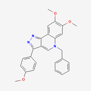 5-benzyl-7,8-dimethoxy-3-(4-methoxyphenyl)-5H-pyrazolo[4,3-c]quinoline - 866347-12-8