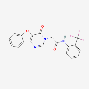 2-(4-oxobenzofuro[3,2-d]pyrimidin-3(4H)-yl)-N-(2-(trifluoromethyl)phenyl)acetamide - 849678-29-1