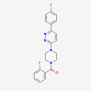 (2-Fluorophenyl)(4-(6-(4-fluorophenyl)pyridazin-3-yl)piperazin-1-yl)methanone - 1021035-34-6
