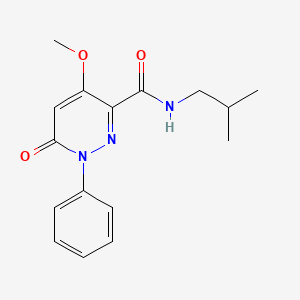 4-methoxy-N-(2-methylpropyl)-6-oxo-1-phenylpyridazine-3-carboxamide - 921556-58-3