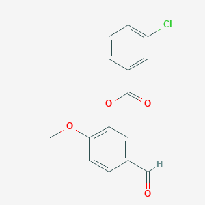 5-Formyl-2-methoxyphenyl 3-chlorobenzoate - 431978-87-9