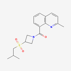 (3-(Isobutylsulfonyl)azetidin-1-yl)(2-methylquinolin-8-yl)methanone - 1797846-37-7