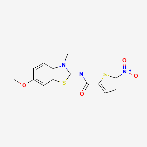 (E)-N-(6-methoxy-3-methylbenzo[d]thiazol-2(3H)-ylidene)-5-nitrothiophene-2-carboxamide - 681231-29-8
