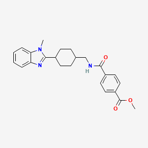 methyl 4-(((4-(1-methyl-1H-benzo[d]imidazol-2-yl)cyclohexyl)methyl)carbamoyl)benzoate - 1206991-56-1