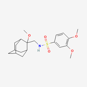 3,4-dimethoxy-N-(((1R,3S,5r,7r)-2-methoxyadamantan-2-yl)methyl)benzenesulfonamide - 1797090-68-6