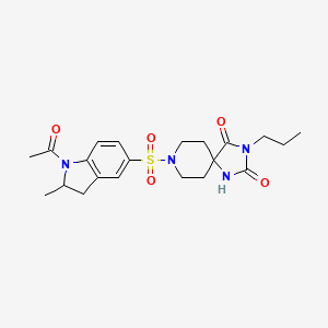 8-((1-Acetyl-2-methylindolin-5-yl)sulfonyl)-3-propyl-1,3,8-triazaspiro[4.5]decane-2,4-dione - 1021265-25-7