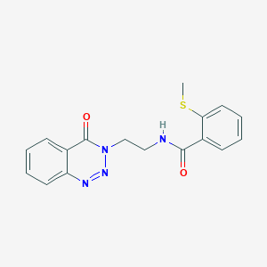 2-(methylthio)-N-(2-(4-oxobenzo[d][1,2,3]triazin-3(4H)-yl)ethyl)benzamide - 2034416-32-3