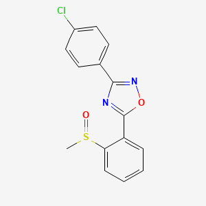 3-(4-Chlorophenyl)-5-[2-(methylsulfinyl)phenyl]-1,2,4-oxadiazole - 339015-66-6