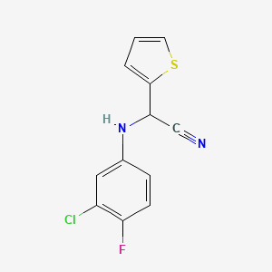 2-(3-Chloro-4-fluoroanilino)-2-(2-thienyl)acetonitrile - 866154-51-0