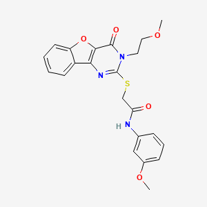 2-[[3-(2-methoxyethyl)-4-oxo-[1]benzofuro[3,2-d]pyrimidin-2-yl]sulfanyl]-N-(3-methoxyphenyl)acetamide - 866894-70-4