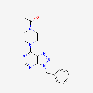 1-(4-(3-benzyl-3H-[1,2,3]triazolo[4,5-d]pyrimidin-7-yl)piperazin-1-yl)propan-1-one - 920207-43-8