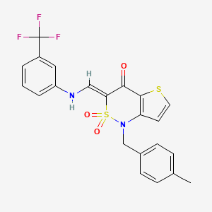 (3Z)-1-(4-methylbenzyl)-3-({[3-(trifluoromethyl)phenyl]amino}methylidene)-1H-thieno[3,2-c][1,2]thiazin-4(3H)-one 2,2-dioxide - 894674-20-5