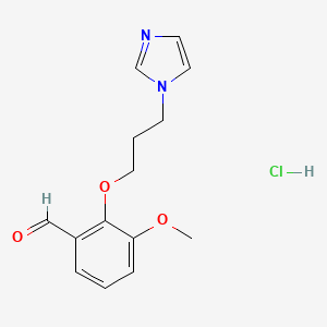2-(3-(1H-Imidazol-1-yl)propoxy)-3-methoxybenzaldehyde hydrochloride - 1349709-05-2