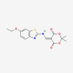 5-{[(6-Ethoxy-1,3-benzothiazol-2-yl)amino]methylene}-2,2-dimethyl-1,3-dioxane-4,6-dione - 1023845-26-2