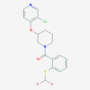(3-((3-Chloropyridin-4-yl)oxy)piperidin-1-yl)(2-((difluoromethyl)thio)phenyl)methanone - 2034526-99-1