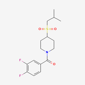 (3,4-Difluorophenyl)(4-(isobutylsulfonyl)piperidin-1-yl)methanone - 1797080-39-7