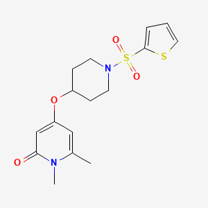 1,6-dimethyl-4-((1-(thiophen-2-ylsulfonyl)piperidin-4-yl)oxy)pyridin-2(1H)-one - 2034390-96-8