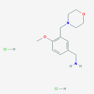 [4-Methoxy-3-(morpholin-4-ylmethyl)phenyl]methanamine;dihydrochloride - 2377032-67-0