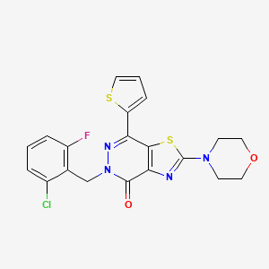 5-(2-chloro-6-fluorobenzyl)-2-morpholino-7-(thiophen-2-yl)thiazolo[4,5-d]pyridazin-4(5H)-one - 1021045-36-2