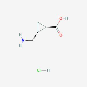 (1R,2R)-2-(Aminomethyl)cyclopropane-1-carboxylic acid;hydrochloride - 154001-60-2