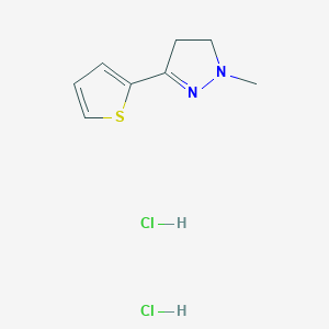 1-methyl-3-(thiophen-2-yl)-4,5-dihydro-1H-pyrazole dihydrochloride - 1052407-05-2
