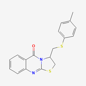 3-{[(4-methylphenyl)sulfanyl]methyl}-2,3-dihydro-5H-[1,3]thiazolo[2,3-b]quinazolin-5-one - 477845-71-9